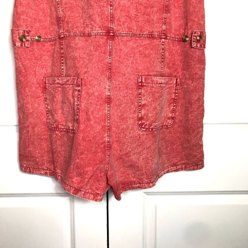 Boho Jean Short Jumper, Stonewashed, Zipper Front, Working Pockets 2X - Picture 8 of 12